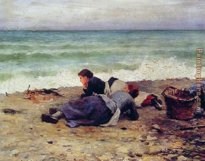 Etretat Sur Mer painting - Daniel Ridgway Knight Etretat Sur Mer art painting